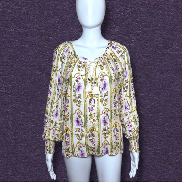 Jane & Delancey Floral Print Boho Blouse - Picture 1 of 9